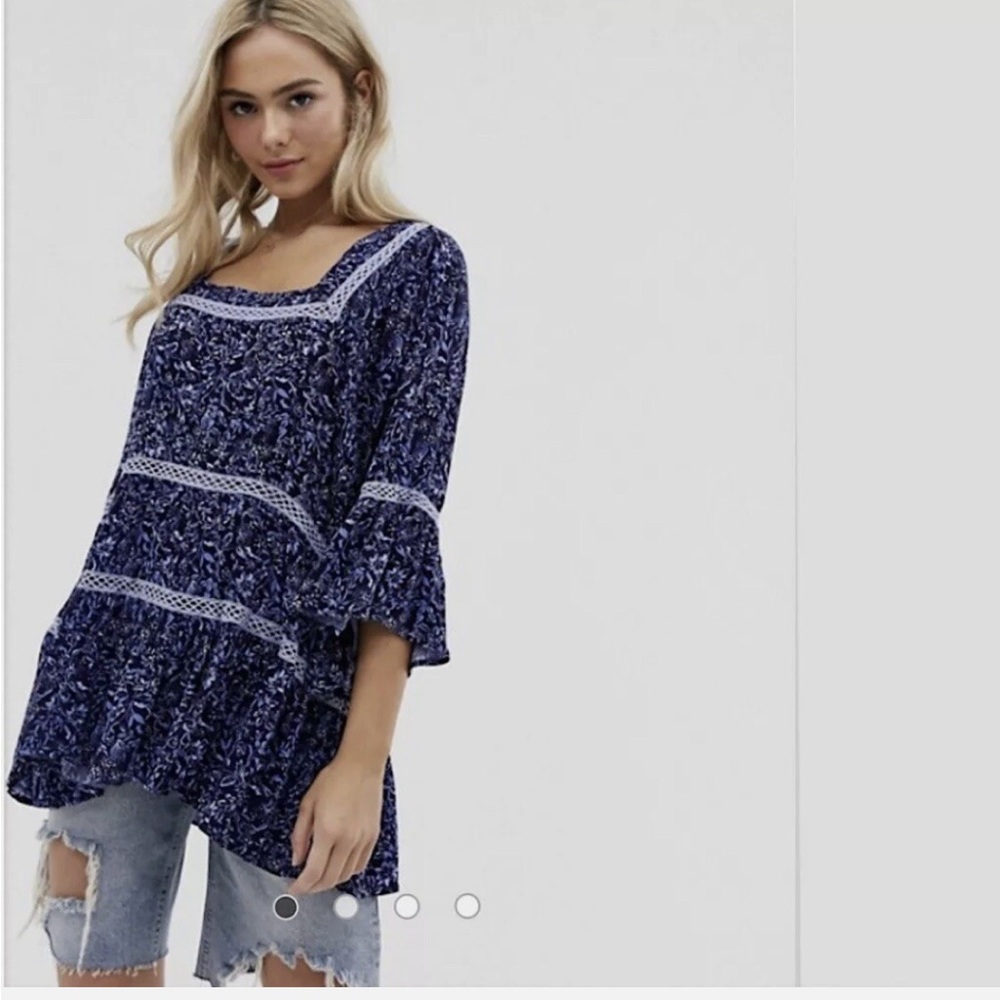 Free People Talk About It Tunic Top size S